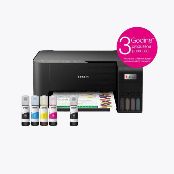 Epson Imprimante Jet D'encre L 3251 - Wifi - 5 Bouteille D’encre gratuites - Garantie 1an -