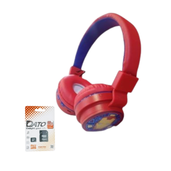 Wireless Casque Bluetooth - Enfant- NM-02 - Rouge &Bleu + Carte Mémoire 16GB